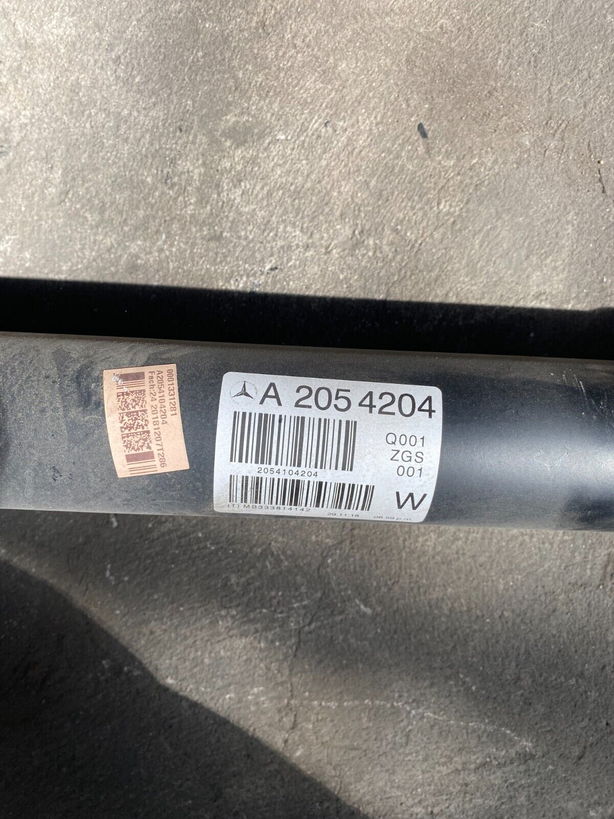 Mercedes-Benz C63s 2019-2021 Tail Shaft With Coupling A2054204