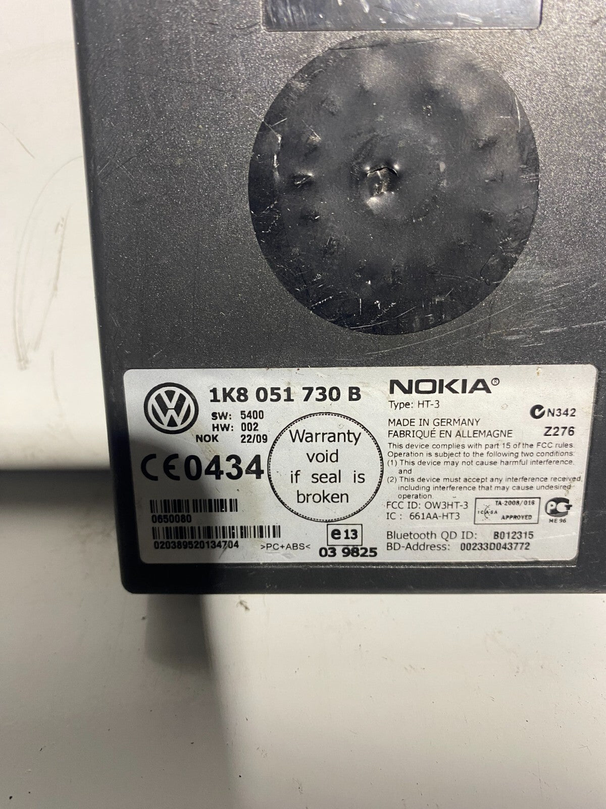 VWAG NOKIA Bluetooth Module 1K8051730B
