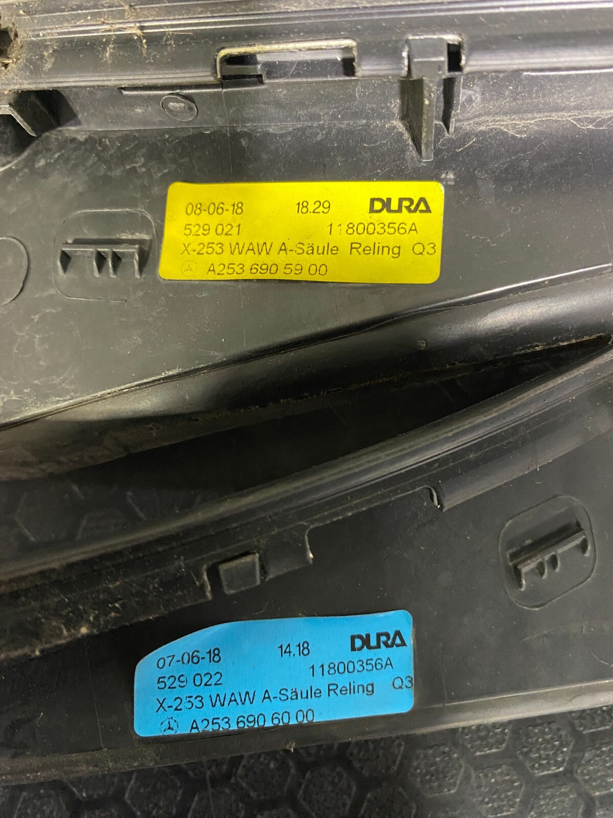 Mercedes-Benz Front Windshield Side Strip Trim Set A2536905900 A2536906000