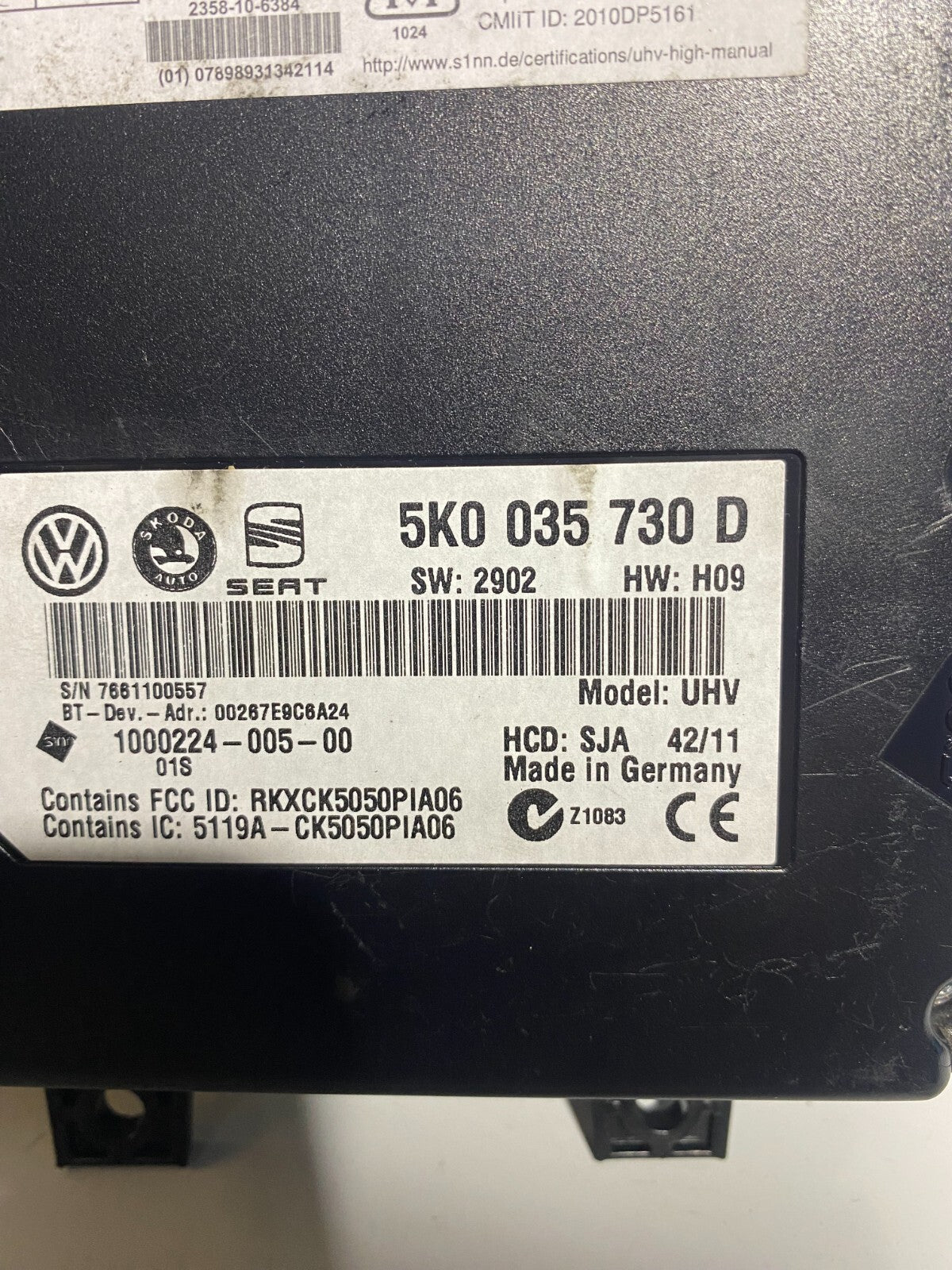 VWAG Bluetooth Module 5K0035730D