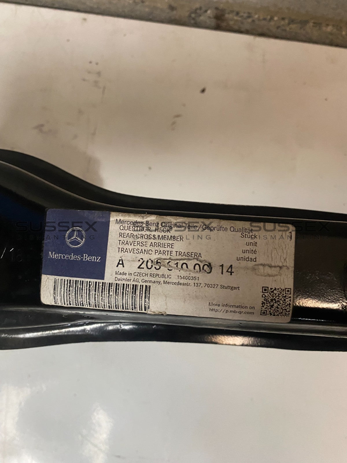 Mercedes-Benz C-Class Rear Bumper Reinforcement A2056100014