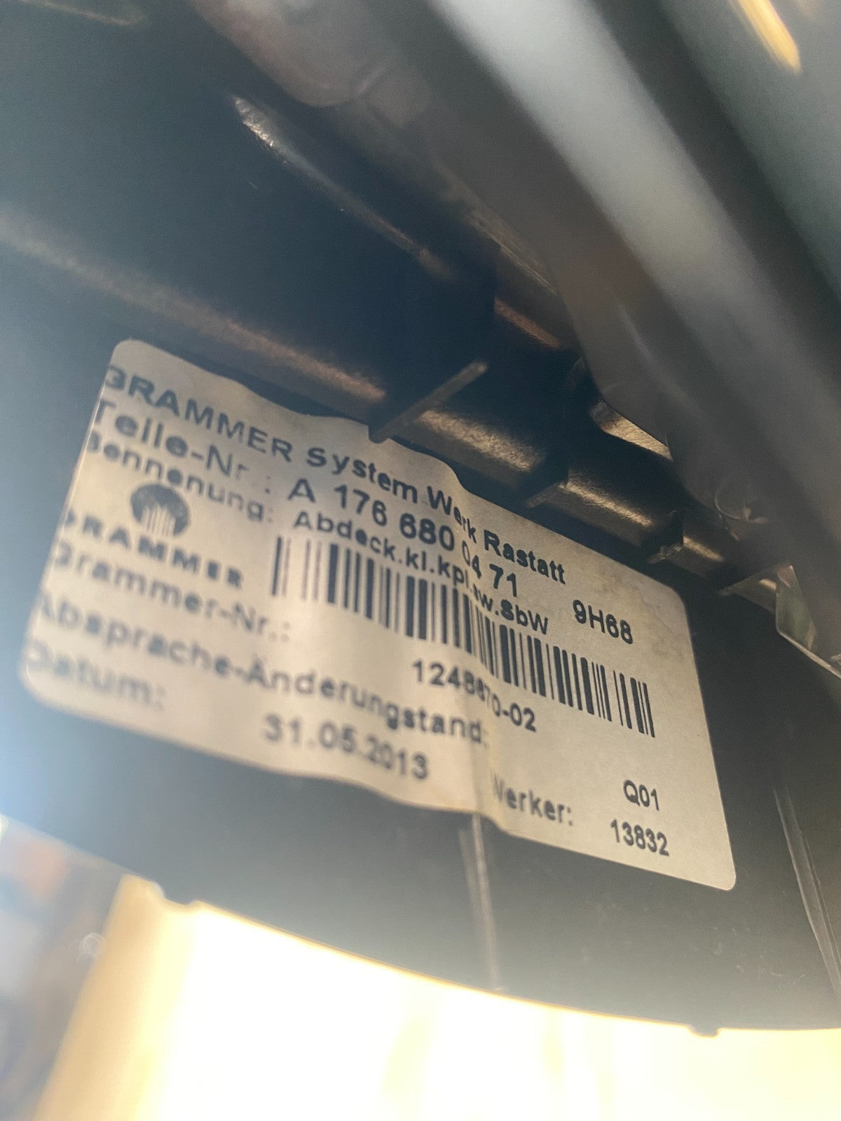 Mercedes-Benz CLA A B Class Centre Console Compartment Complete A1766800471