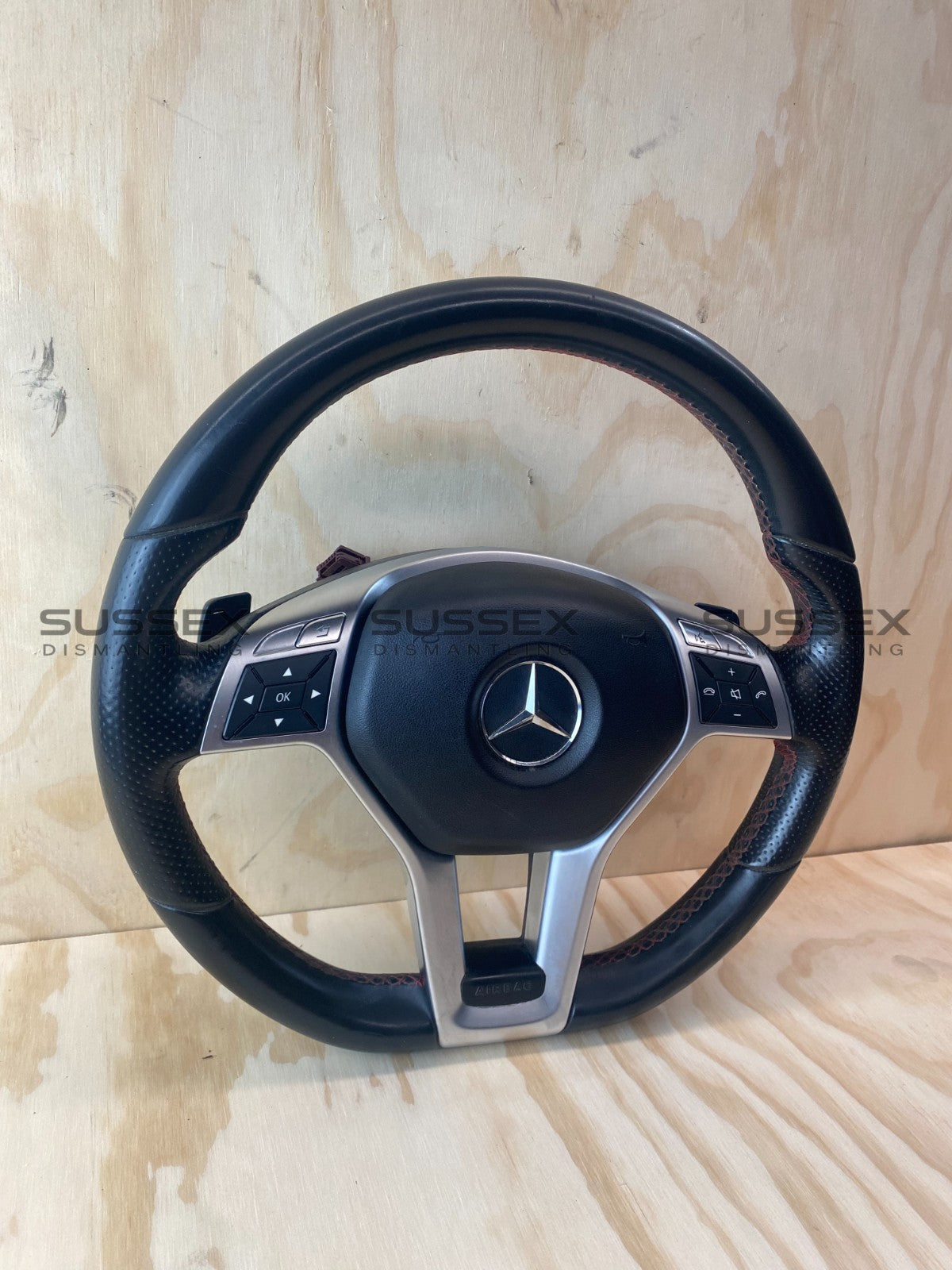 Mercedes-Benz A250 W176 Sport Steering Wheel Red Stitching With Airbag