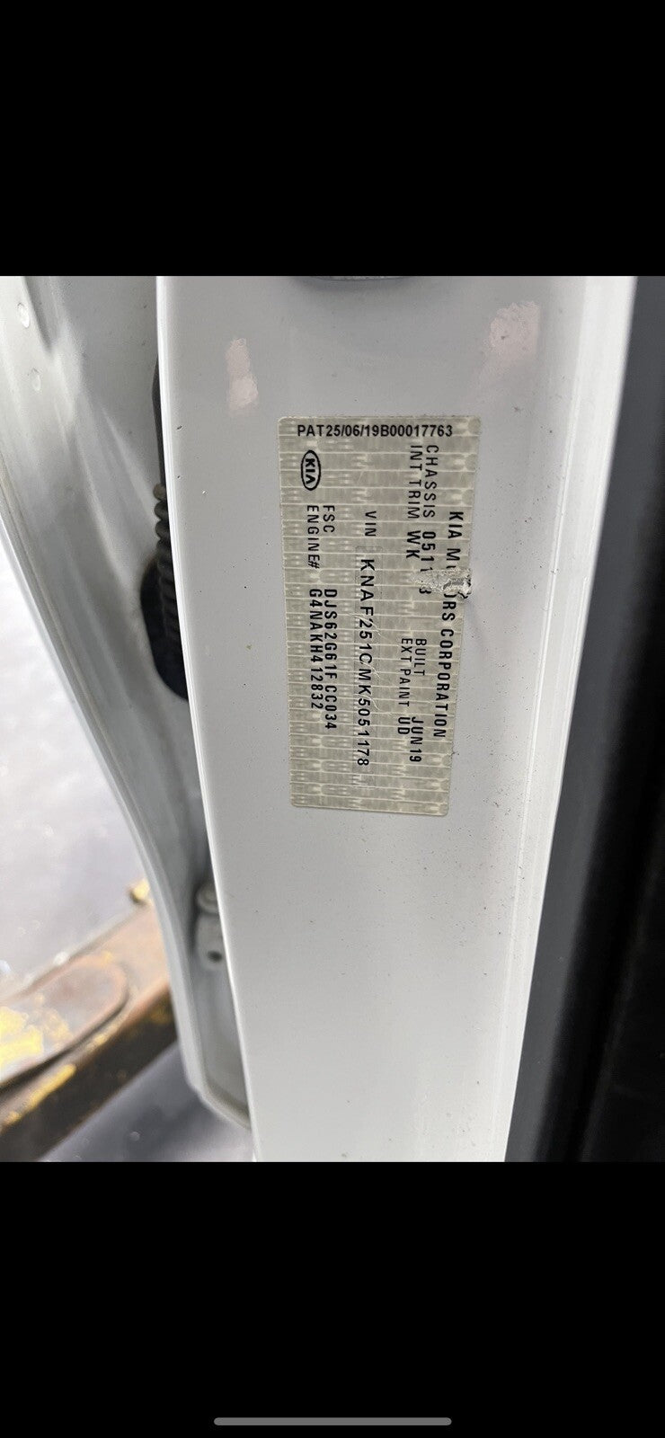 2019 Kia Cerato Airbag Sensor 96631484