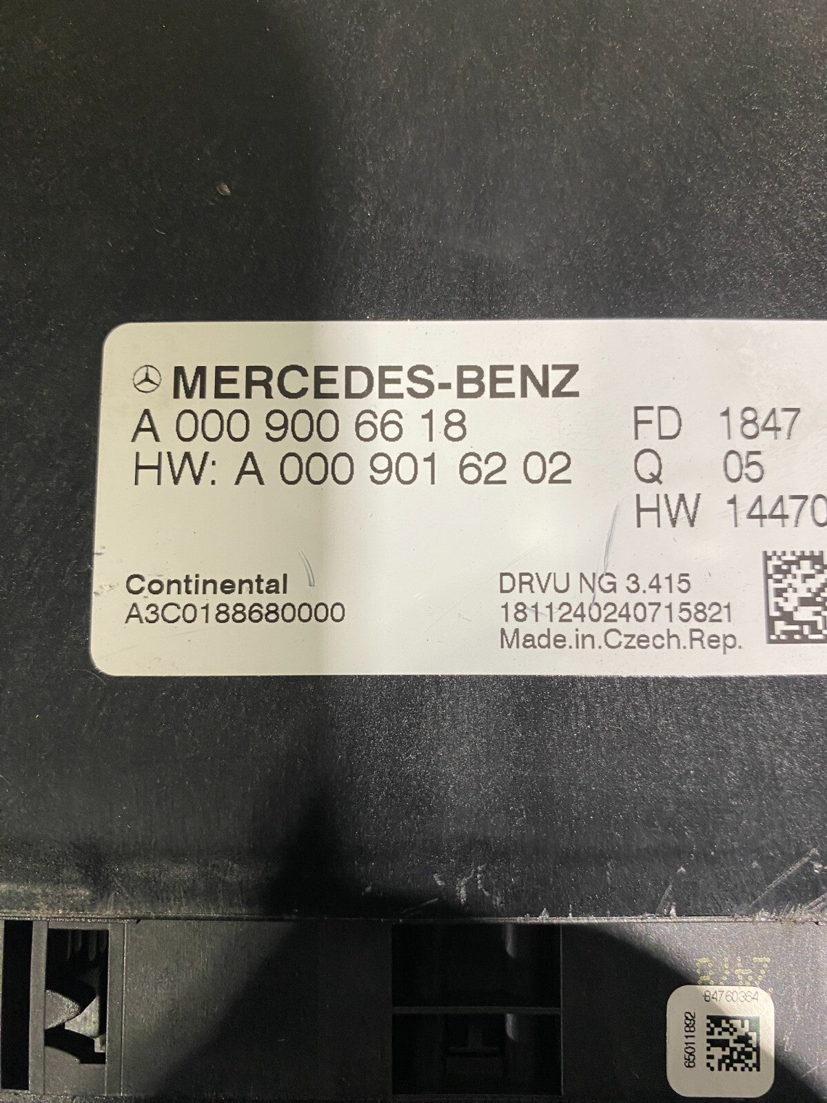 Mercedes-Benz C63s 2019-2021 A0009006618 Vehicle Dynamics Control Module
