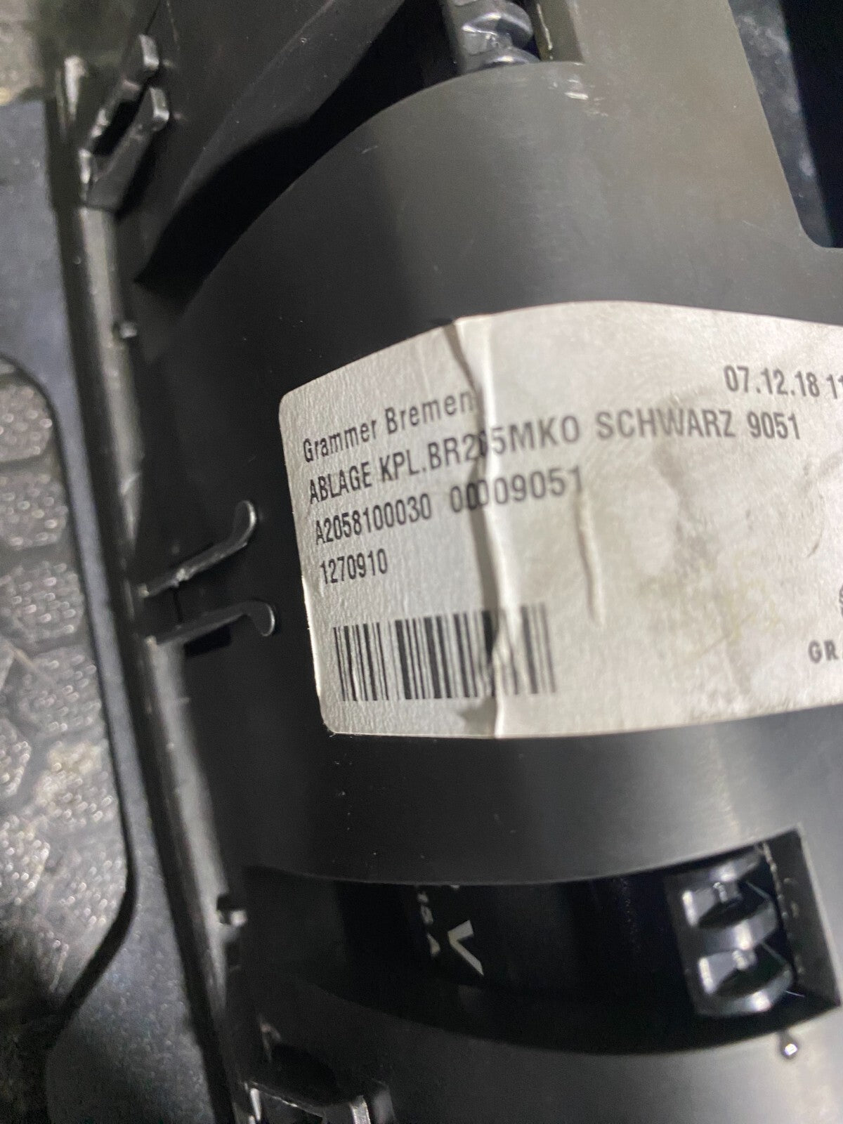 Mercedes-Benz C63s 2019-2021 Centre Console Rear Ash Tray A2058100030