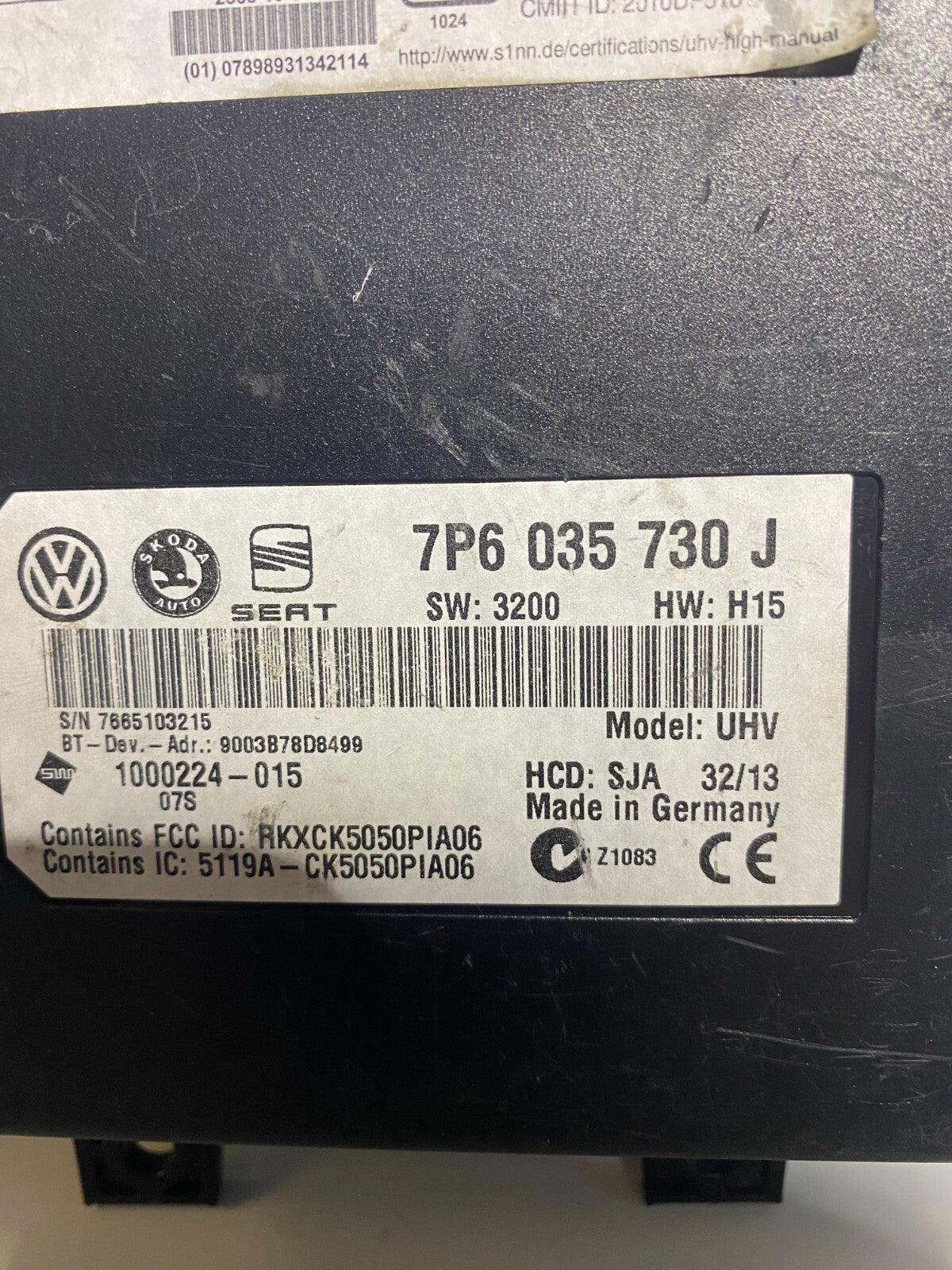 VWAG Bluetooth Module 7P6035730J