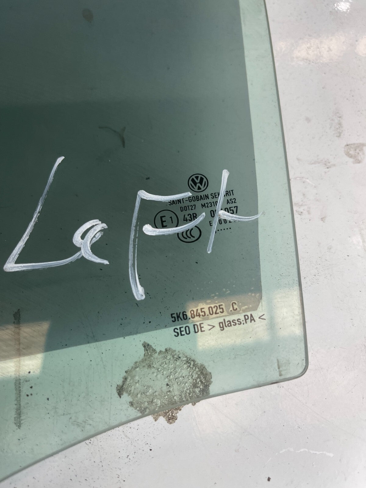 Volkswagen Golf MK6 2009-2013 Rear Left Glass Window 5K6845025C