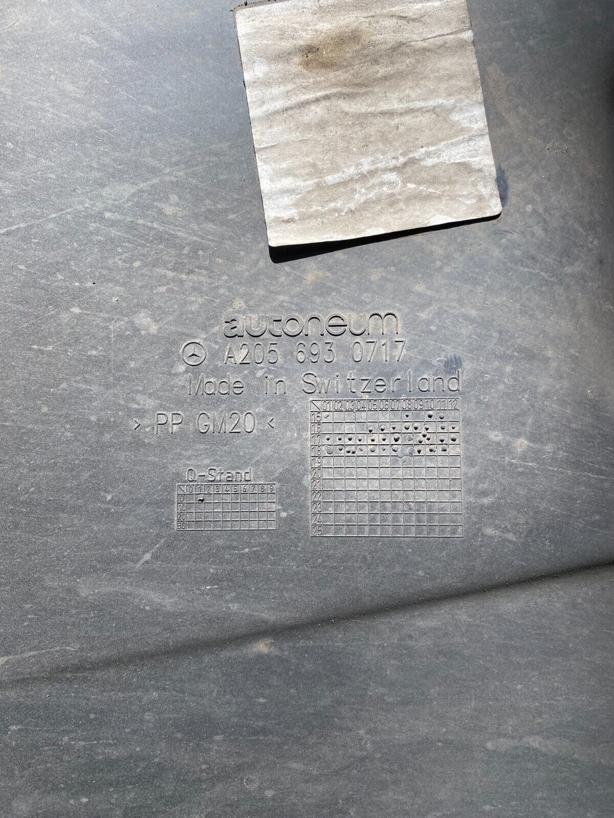 Mercedes-Benz C63s 2019-2021 Rear Under Tray Cover A2056930717