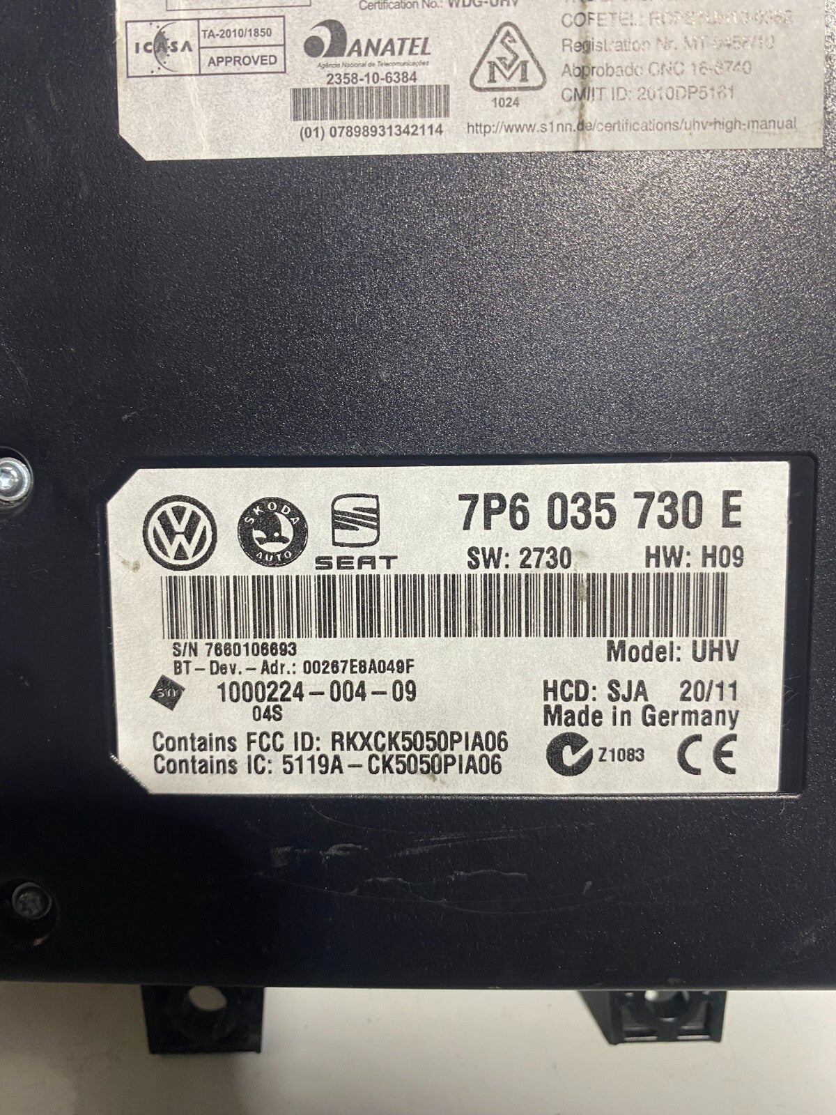 VWAG Bluetooth Module 7P6035730E