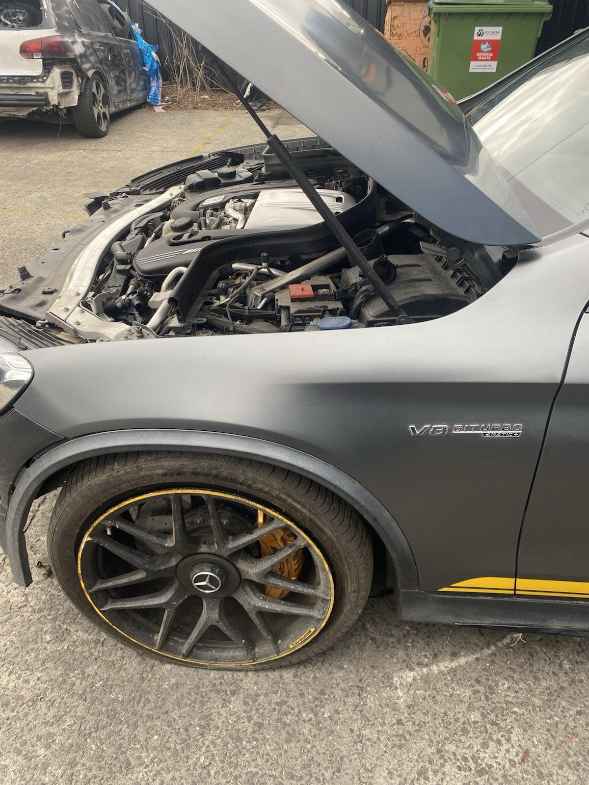 Mercedes Benz GLC63S Edition 1 Matte Grey For Wrecking / Dismantling (FULL PPF)