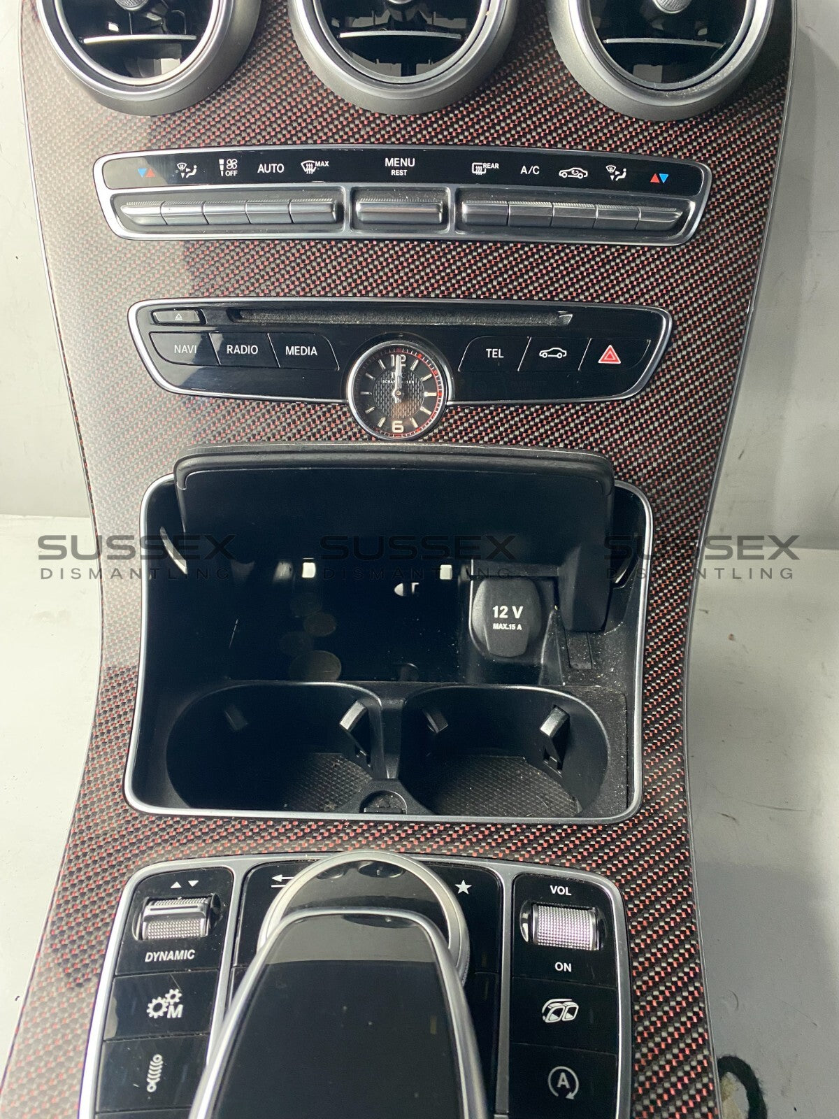 Mercedes-Benz C63s W205 Edition One Red Carbon Centre Console Complete