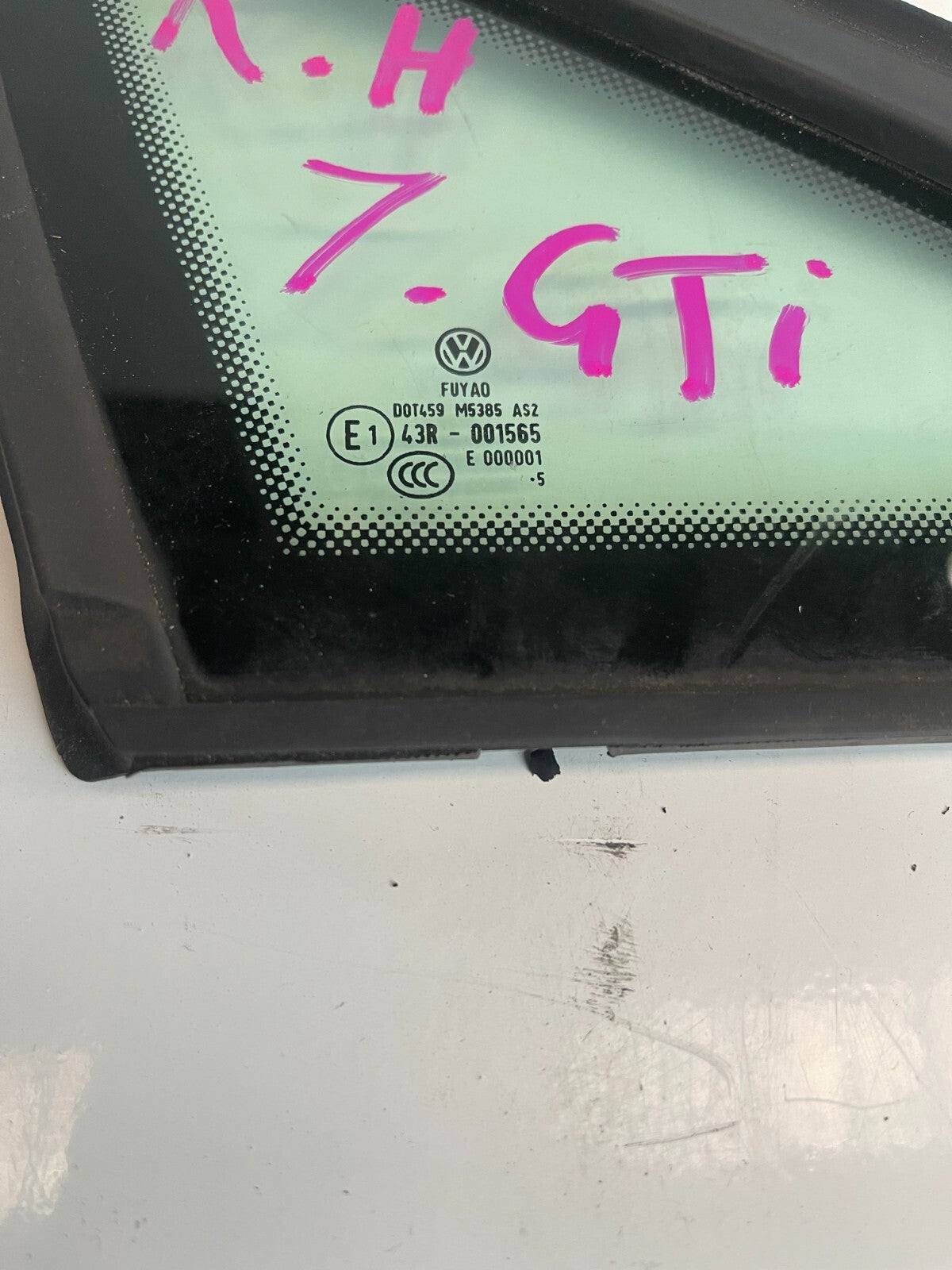 Volkswagen Golf MK7-7.5 2013-2020 Front Right Quarter Glass Window 5G0845412