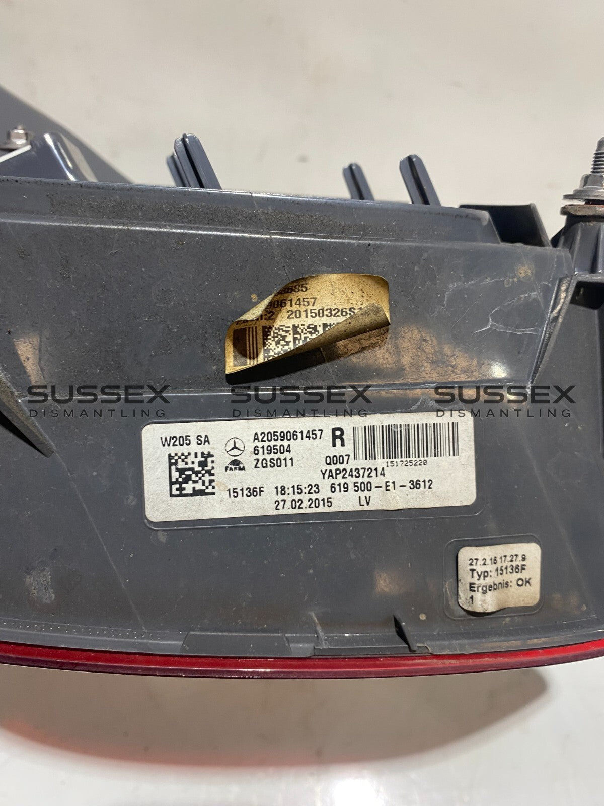 Mercedes-Benz C-Class Rear Right Taillight A2059061457