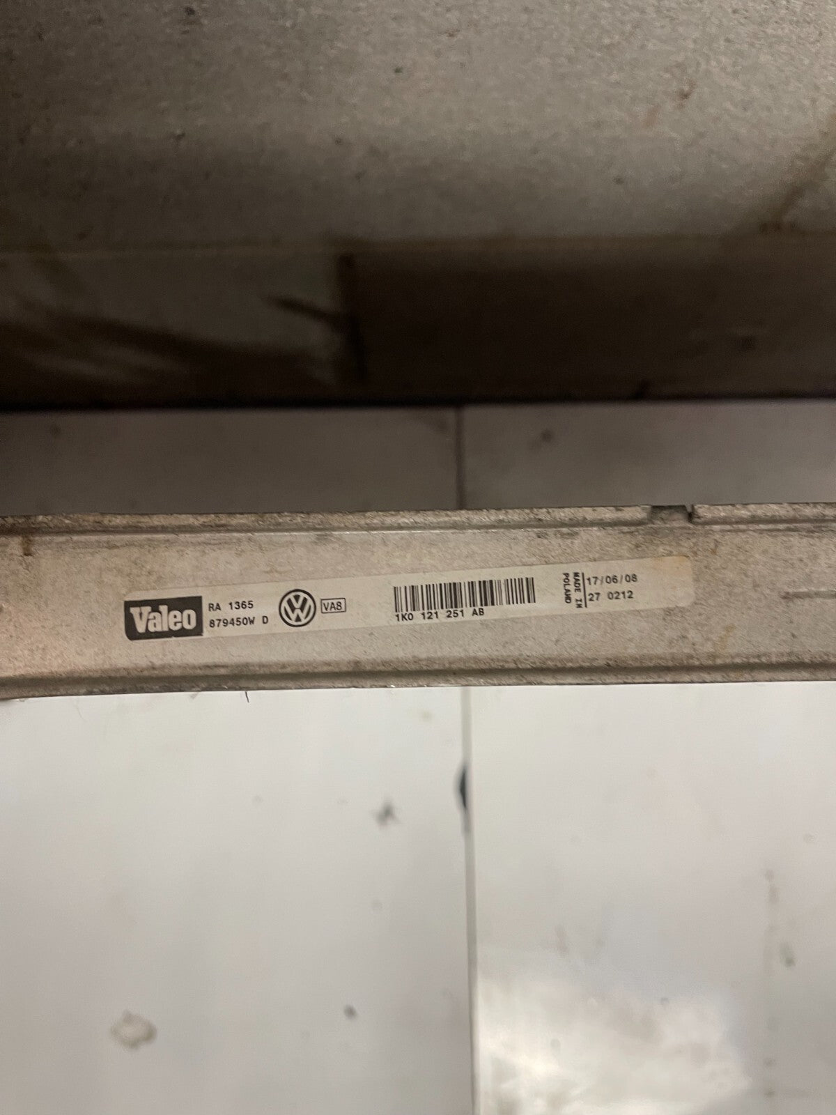 VWAG Radiator 1K0121251AB **Bent**