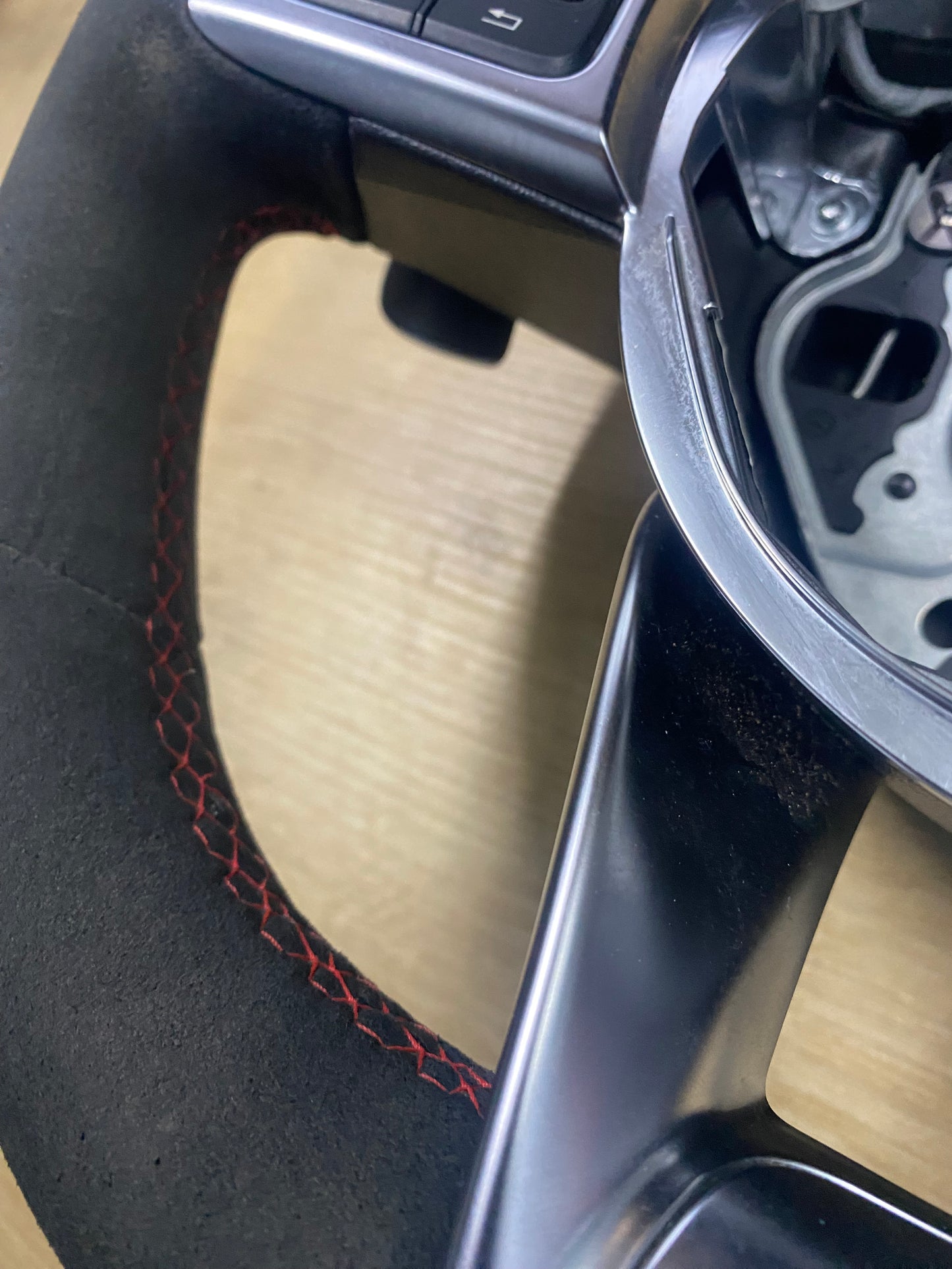Mercedes-Benz C63s W205 Edition 1 One Alcantara Steering Wheel With Red Stitching